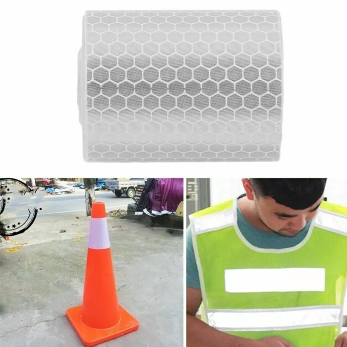 2PCS Self Adhesive High Intensity Safety luminous Vinyl Stickers Reflective Tape