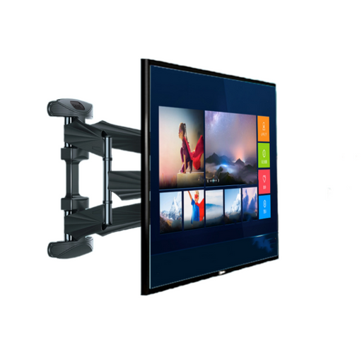 TV screen with a camera and arm on a white background