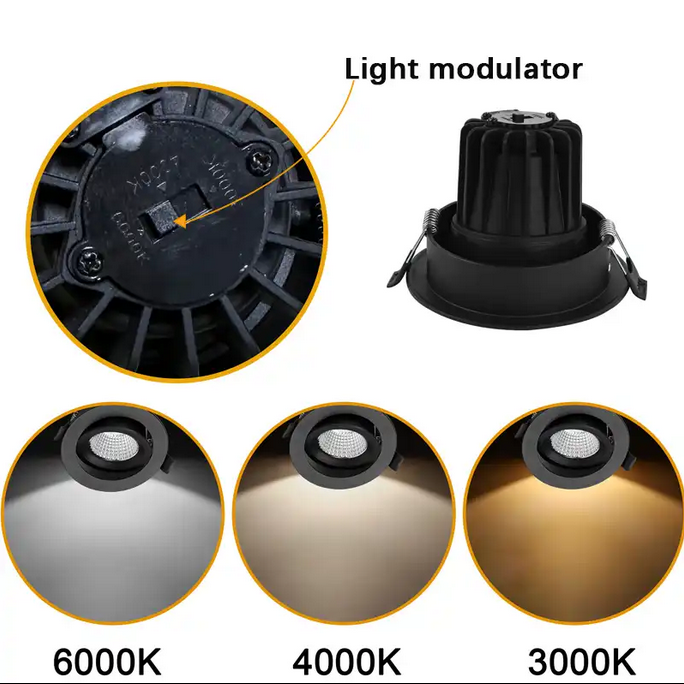 13W 1150 lumens ,Tri-Color Dimmable LED Downlight, Dia 102mm
