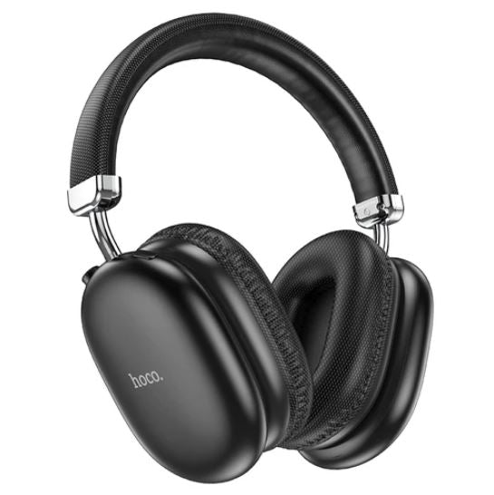 Black over-ear headphones with 'hoco.' branding on a white background