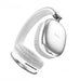 White headphones with 'hoco' branding on a white background