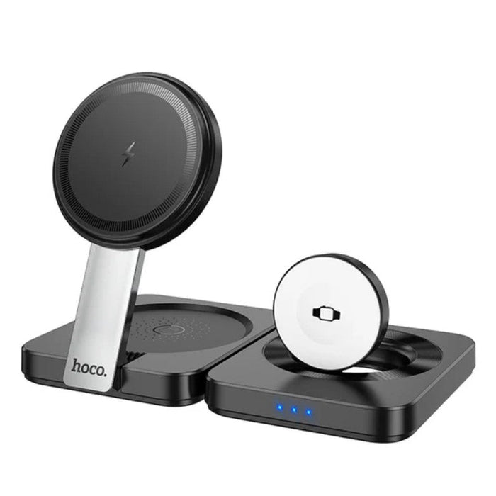 Nexus 15W 3-in-1 Magnetic Wireless Fast Charger w Foldable Design - Black