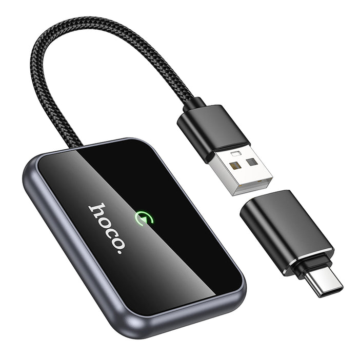 Hoco USB adapter with cable on a white background