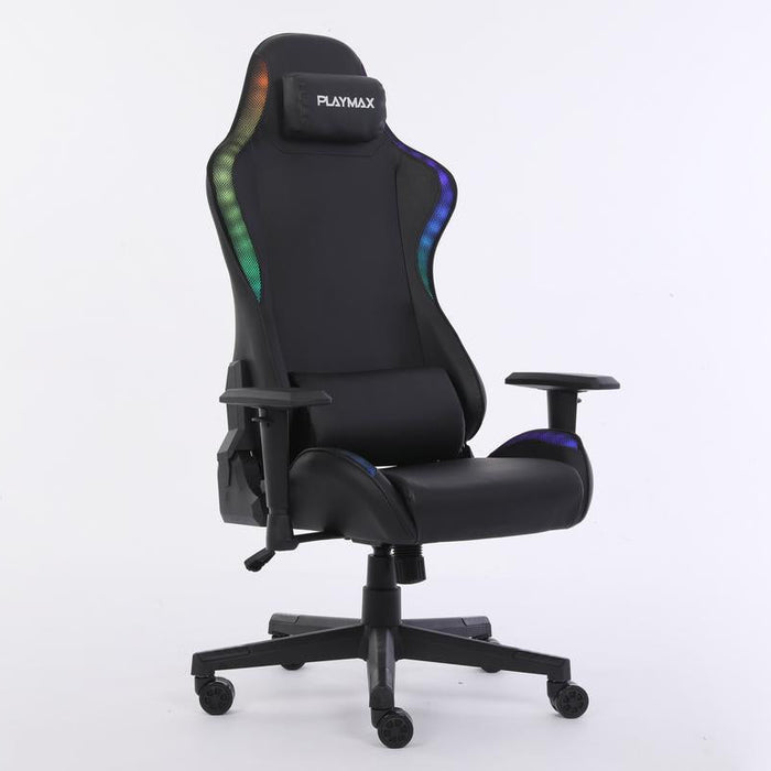 Playmax PRO Gaming Chair - Black RGB w Magnetic Pillow