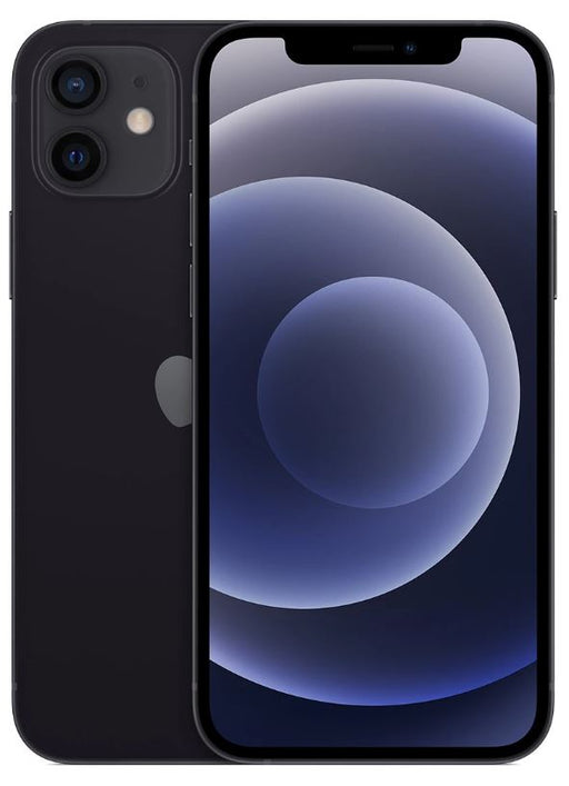 Black smartphone with a reflective screen on a white background