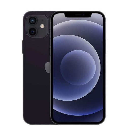 Black smartphone with a reflective screen on a white background