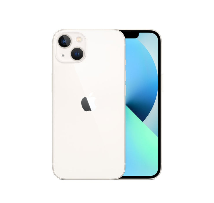 White smartphone with a colorful display on a white background