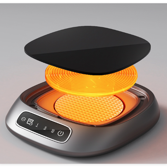 USB Coffee Mug Warmer control panel on a gray background