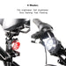 Bicycle lights with different modes on a white background