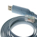 Gray Ethernet cable with USB connector on a white background