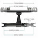 Measurement chart of a fishing rod holder with labeled dimensions on a white background