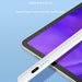 Tablet with stylus on a blue background, emphasizing Type-C port charging.