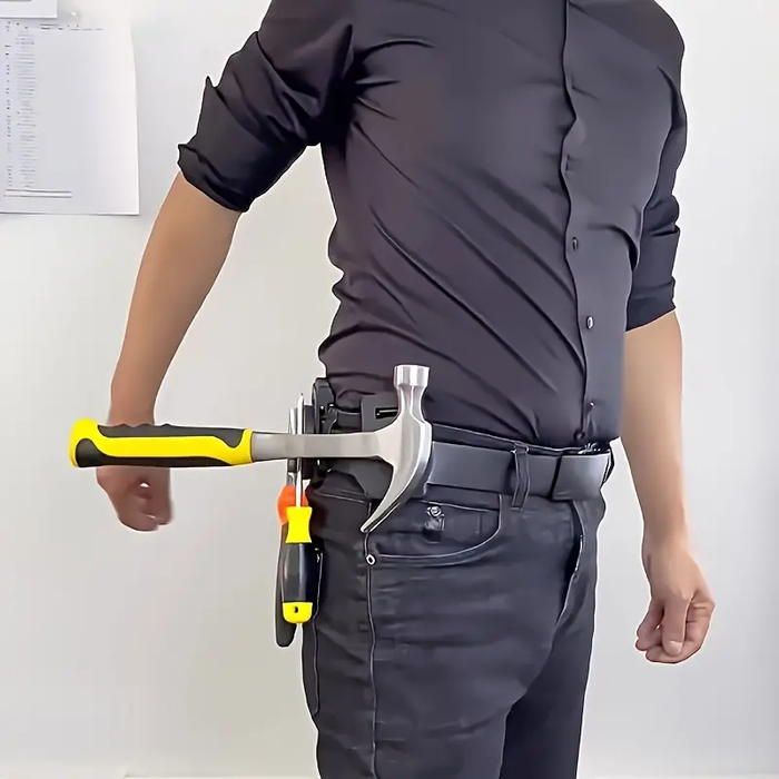 Heavy Duty Screwdriver Round Belt Clip Screw Nail Drill Bit Magnetic Tool Holder