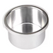 Stainless steel bowl on a white background