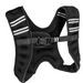 Black weight vest with gray straps on a white background