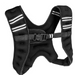 Black weight vest with gray straps on a white background