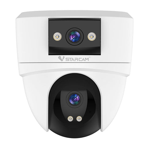 White and black security camera with VStarcam branding on a white background