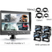 7-inch HD monitor with four AHD cameras on a white background