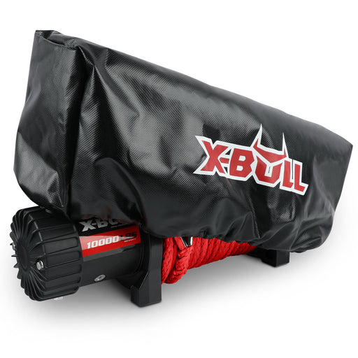 X-Bull winch cover with winch and rope on a white background