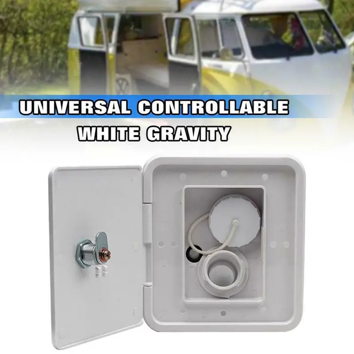 RV Gravity Water Inlet Hatch White Caravan Accessories Parts