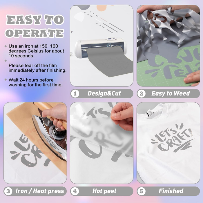 3M Heat Transfer Vinyl Roll Paper - Silver Grey
