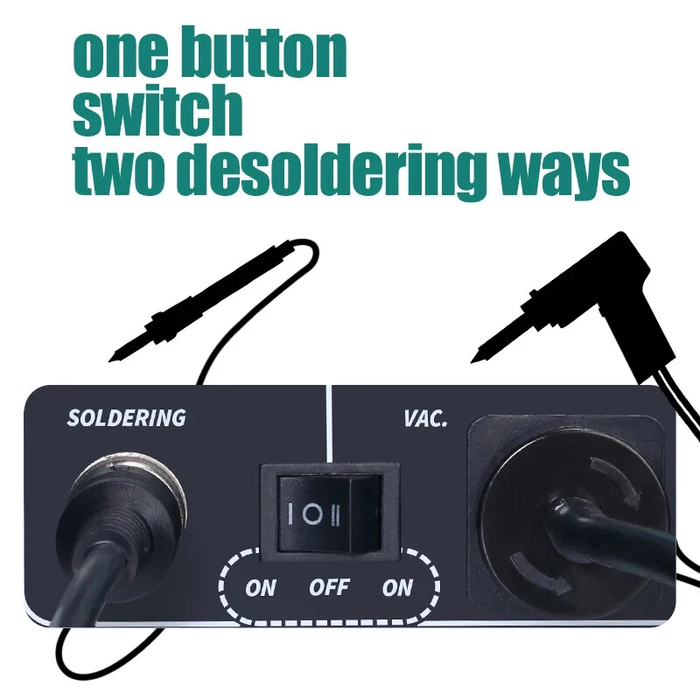 LCD Soldering Iron Desoldering 2in1 Station