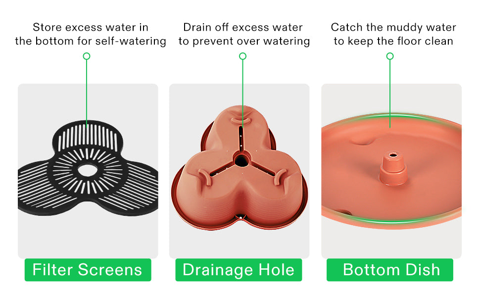 5 Tier Vertical Stackable Planter for Flowers Herbs Vegetables-Terracotta
