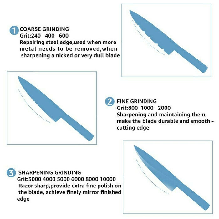 Dual Water Stone 3000/8000 Whetstone Knife Sharpener Sharpening Flattening