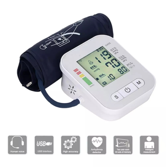 Blood Pressure Monitor Upper Arm Automatic BP Machine Monitor Cuff Circumference 22-48cm