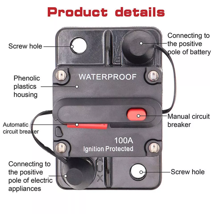 Car Circuit Breaker Fuse Reset - 100A