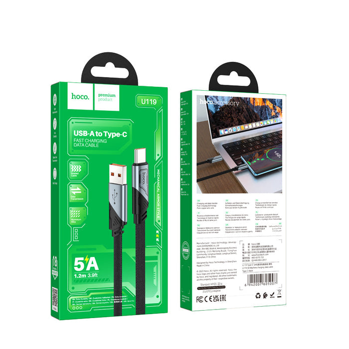 Type C Charger Cable 1.2M Black