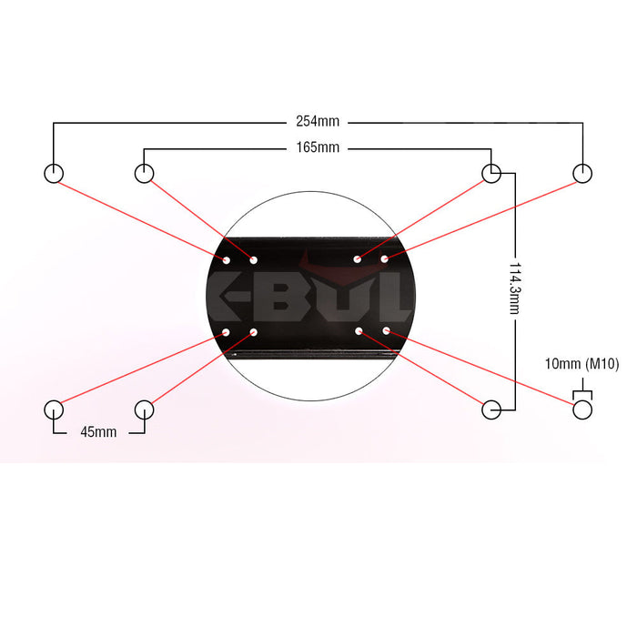 X-BULL Universal Winch Mounting Plate for 8000lb–13000lb Winches