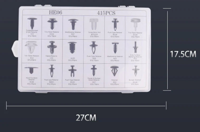 415PCS Car Body Trim Clips