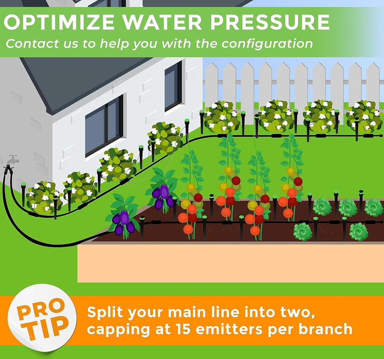 15m+15m Watering Drip Irrigation Hose Kit System