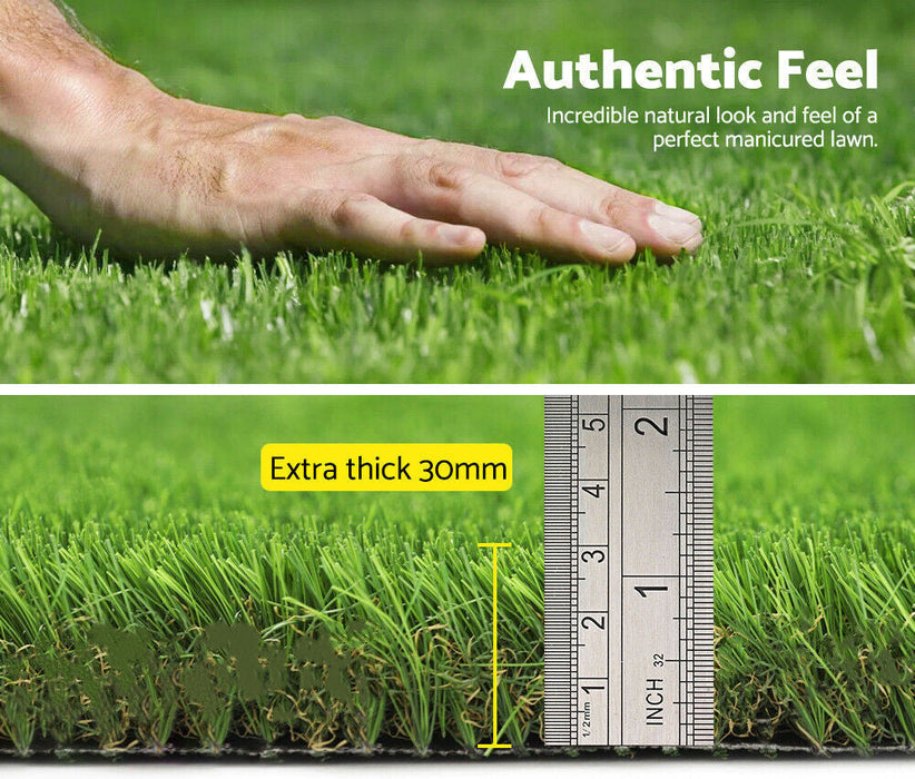 Two Pieces 2X5M Artificial Grass 30MM 20M2