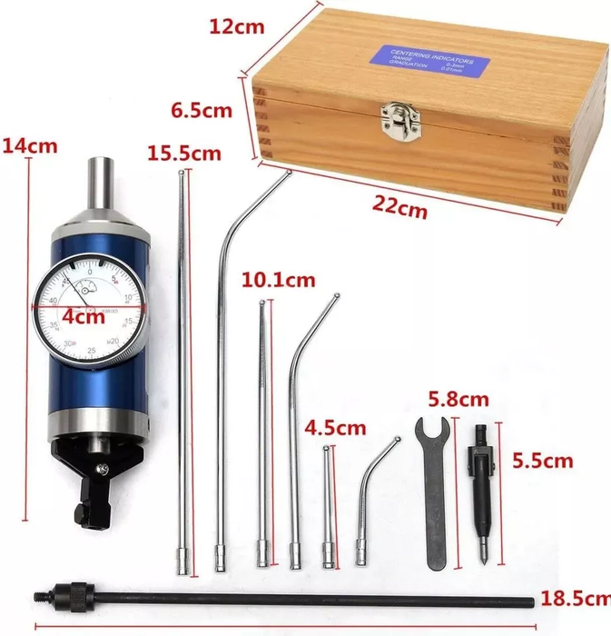 Coaxial Centering Indicator 0.01mm Milling Machine 0-3mm Alignment Dial Test