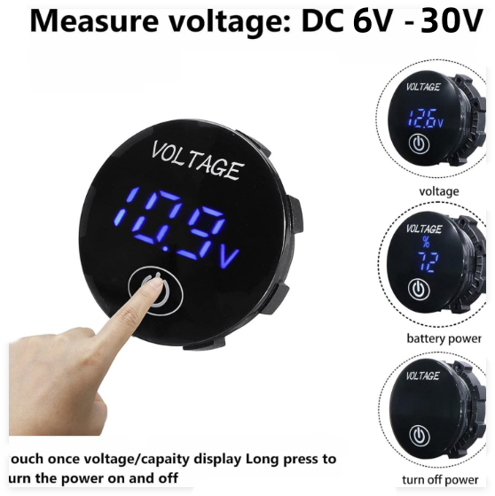LED Digital Display DC 12V-24 Car SUV Panel Voltmeter