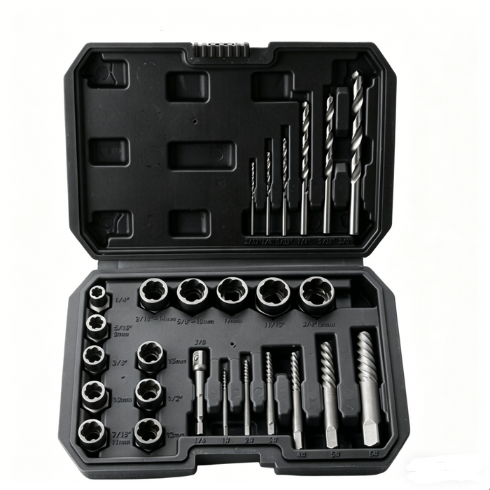 26PCS Easy Out Stripped Screw Remover Socket Set Tool