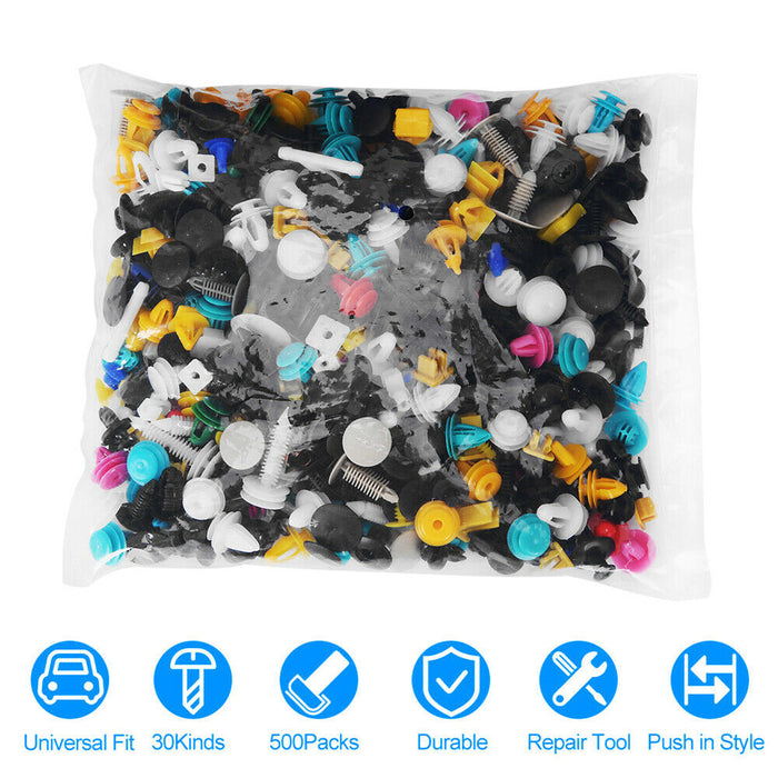 500PCS Car Body Trim Clips