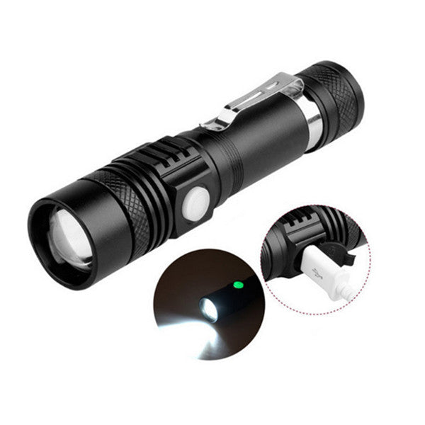 2000LM Super Bright Led flashlight USB linternal led torch T6