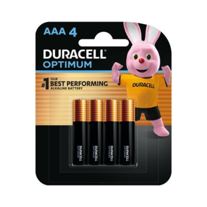 Duracell Optimum AAA Alkaline Battery 4 Pack w PowerBoost Technology