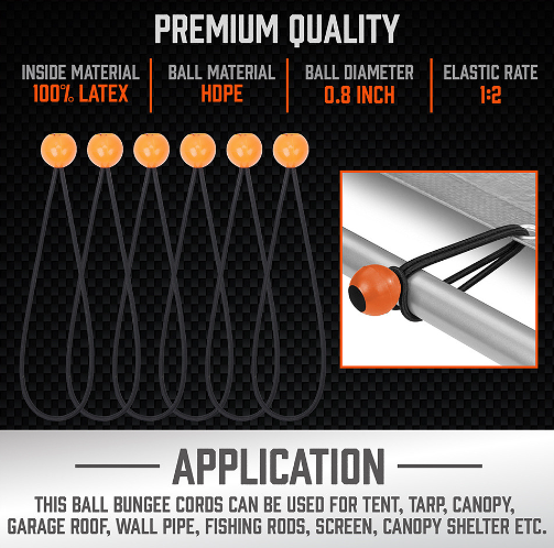 Horusdy 30PCS Premium Bungee Cords