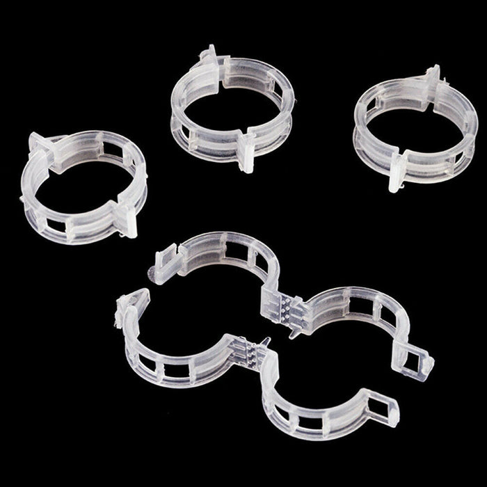 100PCS Greenhouse Garden Plant Tomato Support Veggie Clips Trellis Twine