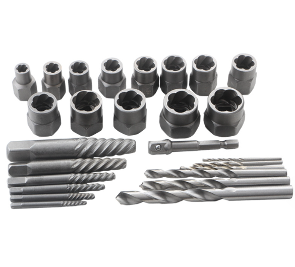 26PCS Easy Out Stripped Screw Remover Socket Set Tool