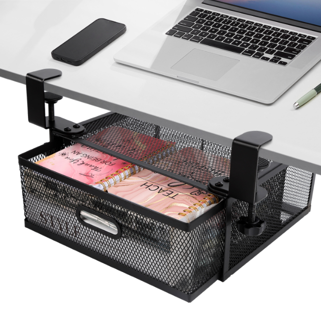 Metal Under Desk Drawer Organizer