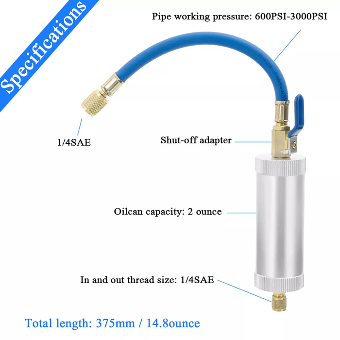 R12 R134A Car Oil Injection Dye Injection Tool