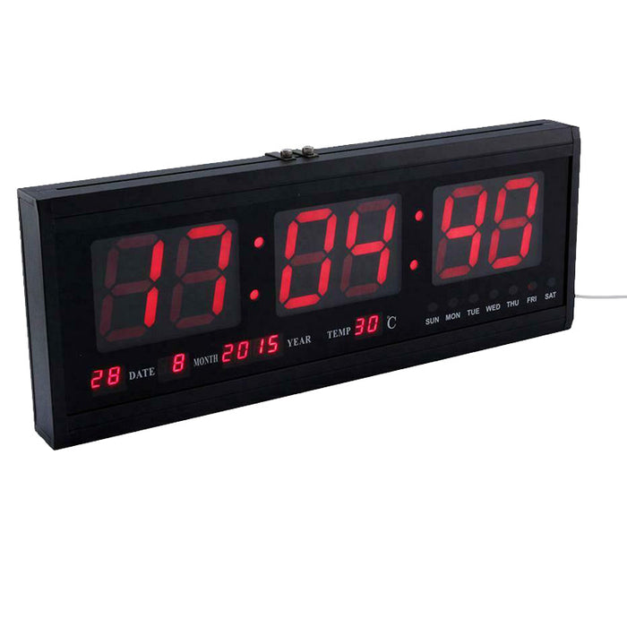 48cm Large Big Jumbo LED Wall Desk Clock Display With Calendar Temperature