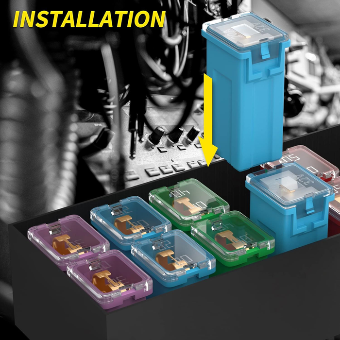 Car Fuse Combo Kit with Plastic Box