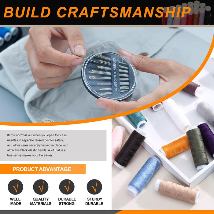 87Pcs Portable Sewing Kit with Bag