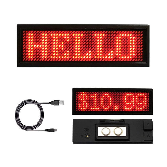 LED Name Badge Tag - Blue